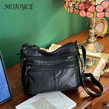 Vintage Crossbody Bag with Multiple Pockets and Top Handle