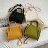 Soft PU Leather Crossbody Bags for Women Solid Shoulder Purses Green