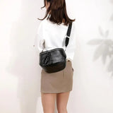 PU Leather Crossbody Shoulder Bag for Women Small Solid Handbag