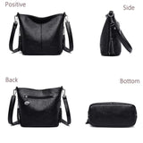PU Leather Crossbody Bag Women Casual Shoulder Tote Handbag