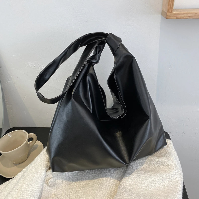 Soft PU Leather Shoulder Bag For Women Large Capacity Tote Bags