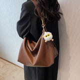 Soft PU Leather Shoulder Bags For Women Solid Casual Packages Classic Handbags