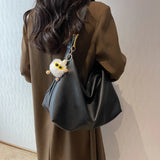 Soft PU Leather Shoulder Bags For Women Solid Casual Packages Classic Handbags