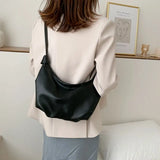 PU Leather Shoulder Bag Women Crossbody Large Capacity Handbag Zipper Hobos