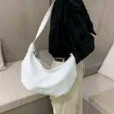 PU Leather Shoulder Bag Women Crossbody Large Capacity Handbag Zipper Hobos
