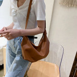 PU Leather Shoulder Bag Women Crossbody Large Capacity Handbag Zipper Hobos