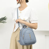 Soft PU Leather Women Backpack Large Capacity Multifunction Female Shoulder Bag