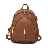 Soft PU Leather Women Backpack Large Capacity Multifunction Female Shoulder Bag