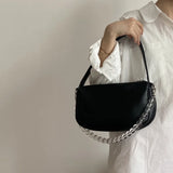 Women Pillow Underarm Bag Beaded Chain Shoulder Bags