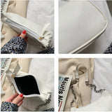 Soft PU Leather Women Purple Underarm Bag Retro Solid Ladies Handbags