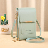 Women's PU Leather Touch Screen Cell Phone Purse Crossbody Bag