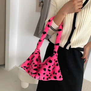 Soft Plush Bag Women Autumn/Winter Ladies One-Shoulder Messenger Bag
