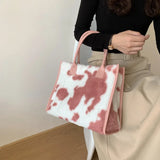 Soft Plush Faux Fur Handbag for Ladies