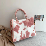 Soft Plush Faux Fur Handbag for Ladies