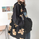 Soft Plush Shoulder Bag Women Tote Cartoon Bear Shopping Bags