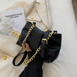Soft Pu Leather Bow Chain Shoulder Bag Elegant Crossbody Bags For Travel