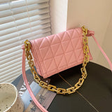 Soft Pu Leather Chain Shoulder Bag Green Clutch Tote Bags for Women