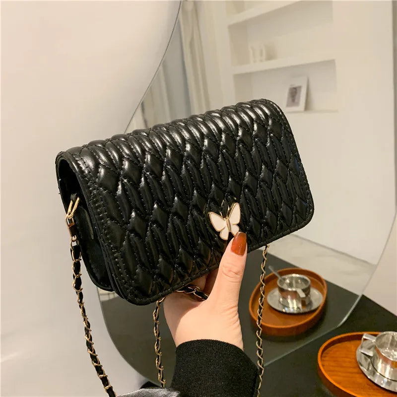 Green Chain Shoulder Bag Casual Women Purses Handbag