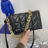 Soft Pu Leather Chain Shoulder Bag Green Clutch Tote Bags for Women