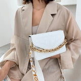 Green Clutch Tote Bag Soft Pu Leather Chain Shoulder Bag