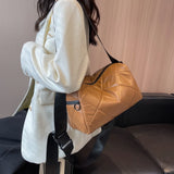 Barrel-shaped Leather Messenger Bag Men's Cross Sling Bag