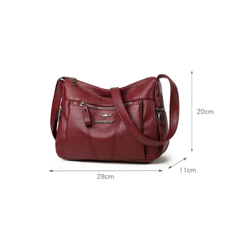 Vintage Crossbody Bag Large Capacity Female Messenger Sac