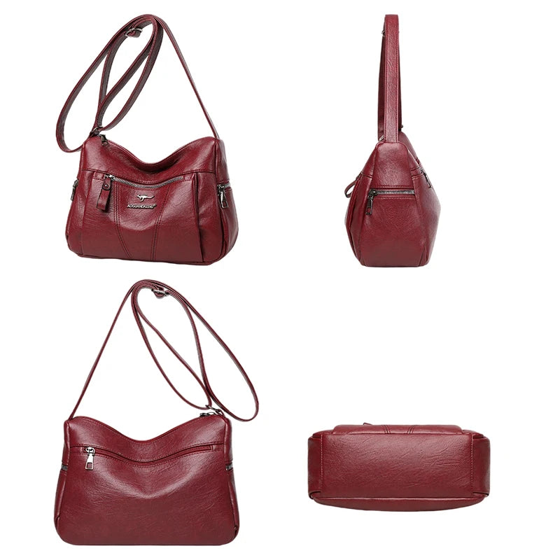 Vintage Crossbody Bag Large Capacity Female Messenger Sac