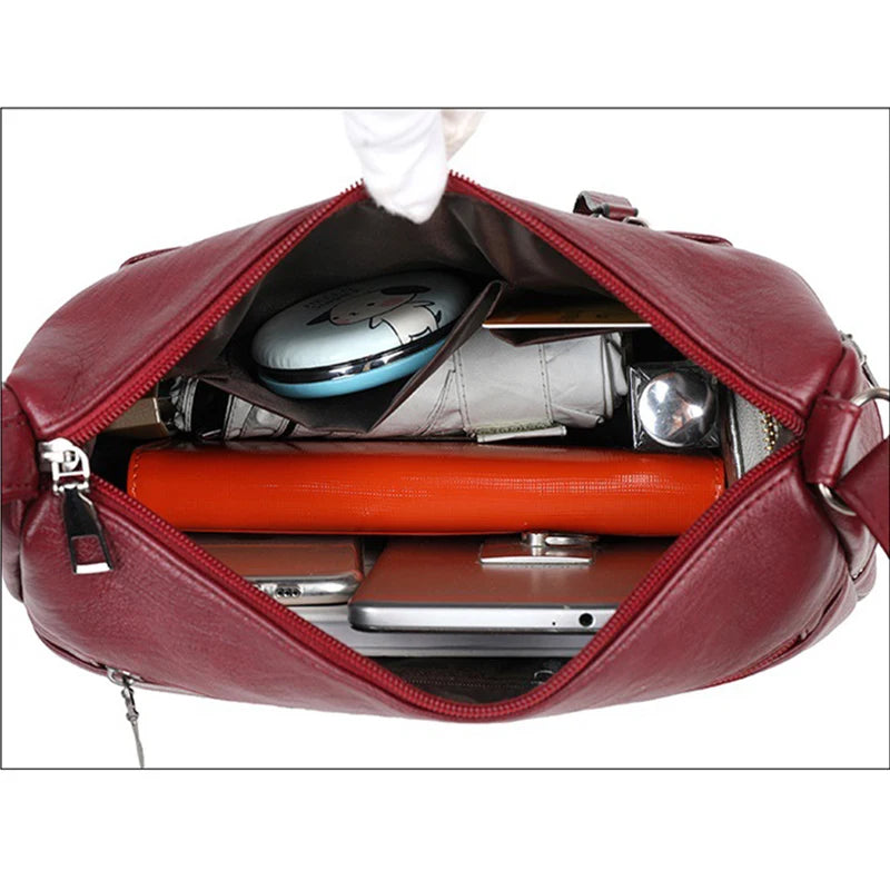 Vintage Crossbody Bag Large Capacity Female Messenger Sac