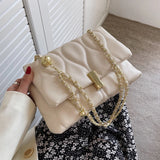 Soft PU Leather Shoulder Crossbody Bag for Women Chain Square Bags