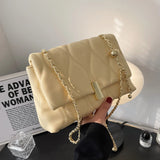 Soft PU Leather Shoulder Crossbody Bag for Women Chain Square Bags