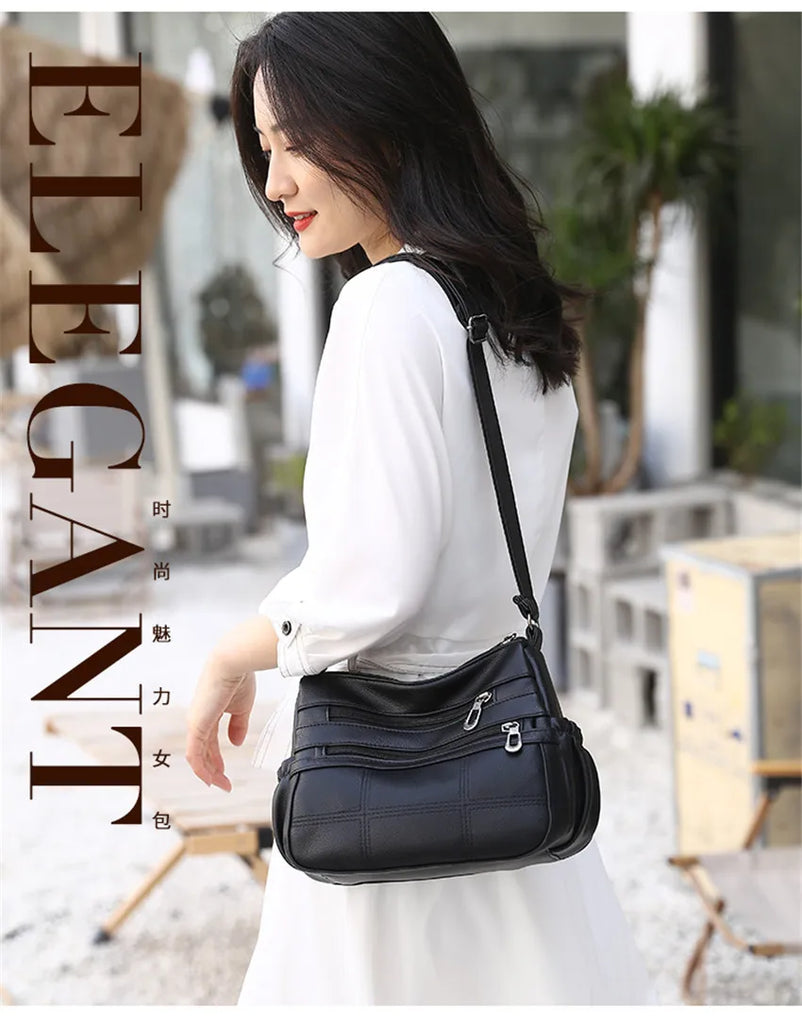 Vintage Soft Shoulder Bag Ladies Crossbody Purse Travel Bag
