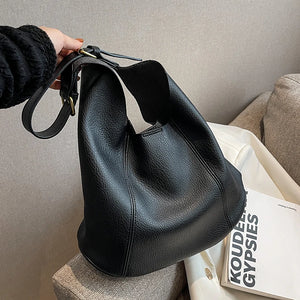 Vintage PU Leather Shoulder Bag for Women Hobo Handbag