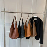 Vintage PU Leather Shoulder Bag for Women Hobo Handbag