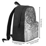 Silver Gray Glitter Backpacks Men Women Travel Bag