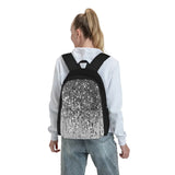 Silver Gray Glitter Backpacks Men Women Travel Bag