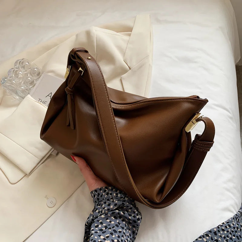 Soft Surface Large-capacity Women's Shoulder Bag