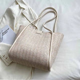 Straw Woven Large-capacity One-shoulder Tote Bag