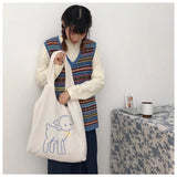 Soft Women Shopping Bag Large Capacity Shoulder Tote Bag