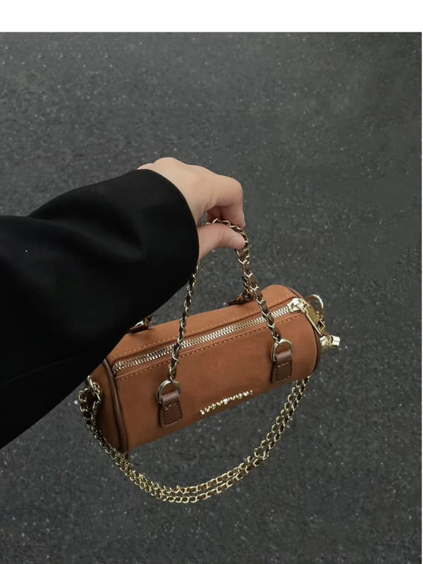 Retro Rhombus Chain Crossbody Bag for Women