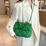 Women's Rhombus Shoulder Tote Bag Large Capacity Handbag