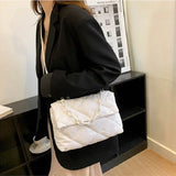 Women's Rhombus Shoulder Tote Bag Large Capacity Handbag