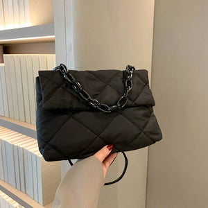 Women's Rhombus Shoulder Tote Bag Large Capacity Handbag