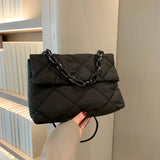 Women's Rhombus Shoulder Tote Bag Large Capacity Handbag