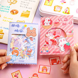 Girl Heart Decoration Stickers, Small Stickers for Soft Bags