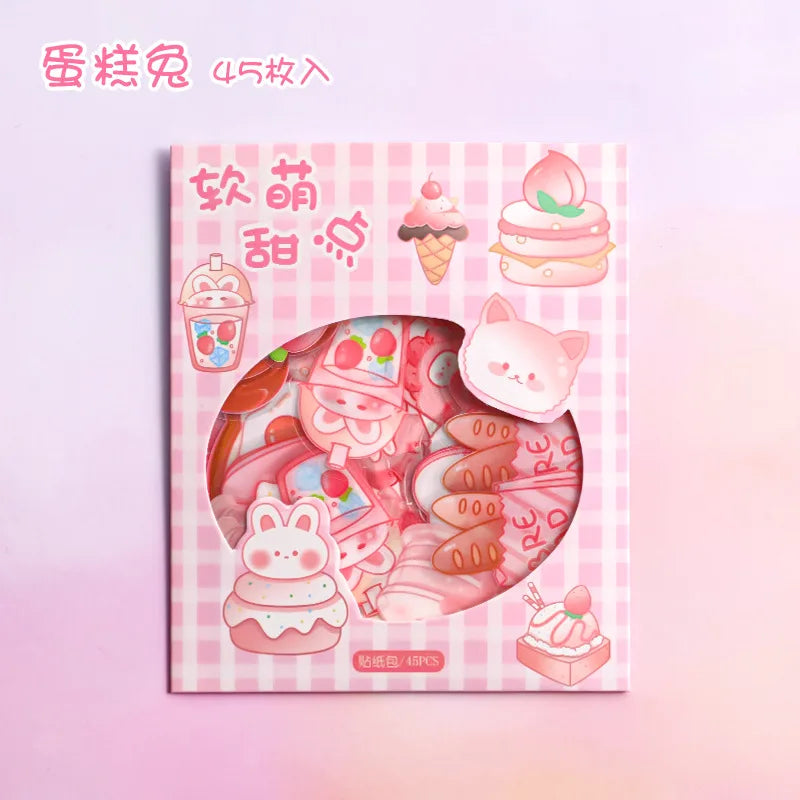 Girl Heart Decoration Stickers, Small Stickers for Soft Bags