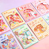 Girl Heart Decoration Stickers, Small Stickers for Soft Bags