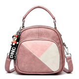 Soft Leather Backpack Splicing Large Capacity Cross-body Bag