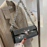 Soft Leather Bungee Bag Diamond Diagonal One-Shoulder Mobile Phone Handbag