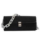 Soft Leather Bungee Bag Diamond Diagonal One-Shoulder Mobile Phone Handbag