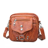 Soft Leather Shoulder Bag Women Single Rivet Casual Fashionable Female Bag